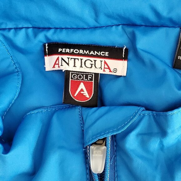 Mens XL Blue Half-Zip Short Sleeve Jacket Windbreaker Western Skies Golf Club - Picture 7 of 16